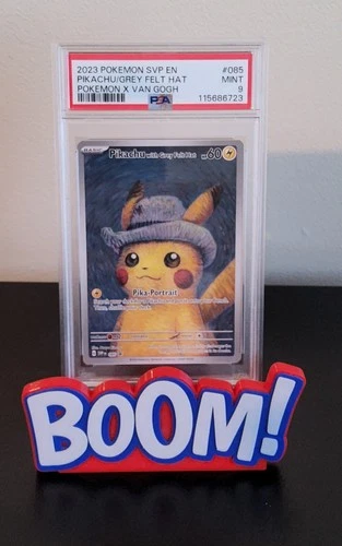 Pikachu Van Gogh Promo PSA 9 | Grey Felt Hat #085 Pop! | PokÃ©mon Art ð¥