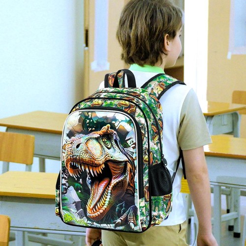 Dinosaurio Set De Mochilas Escolares Con Lapicero y Lonchera Para Niños 3-6 Años - Picture 7 of 7