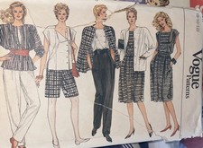 Vintage Vogue Patterns 8617 Size 8-10-12 Sewing Pattern Misses Jacket Skirt Uncu