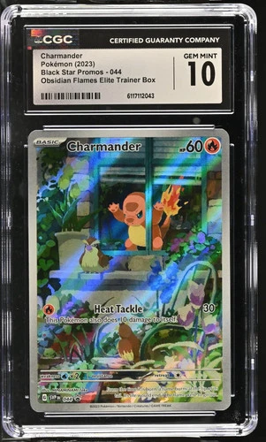 2023 Pokemon Black Star Promos Charmander Obsidian Flames ETB CGC 10 #044