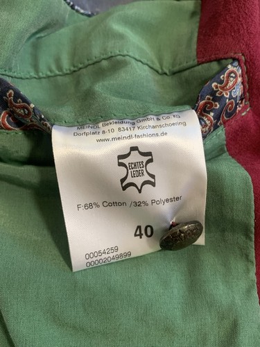 Meindl Trachten Jacket Women’s 40 Suede Leather Embroidered Bavarian Coat - Picture 12 of 23