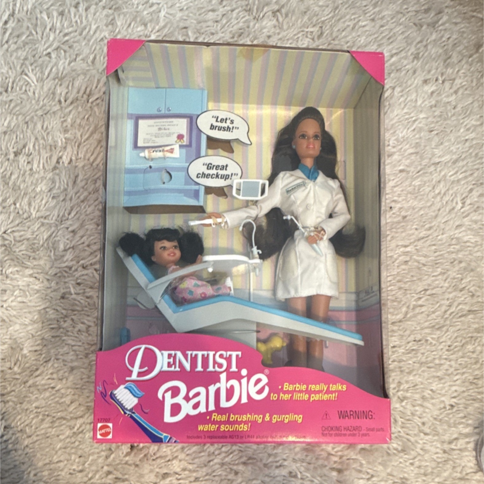 Barbie Mattel Dentist Barbie Doll Playset 12 in 1997 Talking NRFB