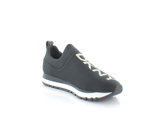 DKNY Jadyn Womens Fashion Sneakers Black/Gold - Picture 7 of 8