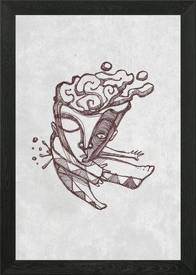 Hand drawn illustration or drawing  Framed Wall Art Poster Canvas Print Picture