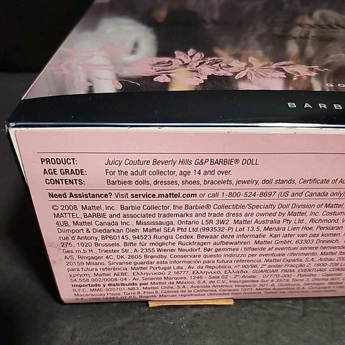 Muñecas Barbie Juicy Couture Beverly Hills G P 2008 nuevas en caja leer caja daños leves - Imagen 15 de 24