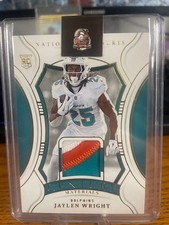 2024 Panini National Treasures #CM-JWT Jaylen Wright Century Materials Gold #/49