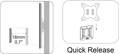 Supporto a Parete per Monitor LCD/LED Fino a 81 Cm (32"), Staffa Di Fissaggio, C - Foto 5 di 12