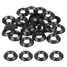 60 Pcs 12# Countersunk Finish Washers Stainless Steel Cup Washer, Black