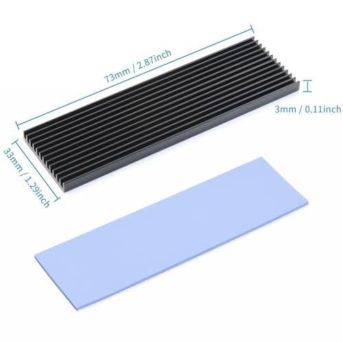 ELUTENG M.2 SSD Heatsink 4PCS 2280 SSD Heat Sink with NVMe SSD Thermal Aluminum - Afbeelding 6 van 7