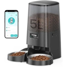 MeowServe S20D Dual Bowl Automatic Cat Feeder & Dog Feeder – 5L Dual H