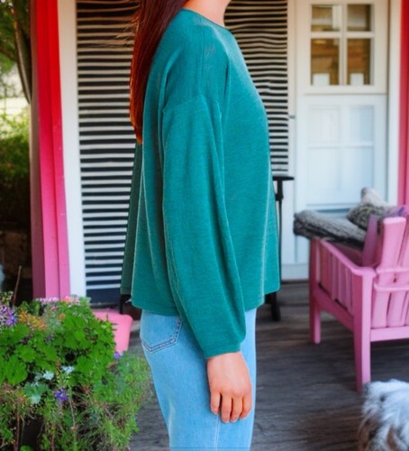 $238 Eileen Fisher Classic Wool Pullover Small 6 8 Dragonfly Crew Neck Sweater - Picture 4 of 15