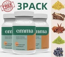 3 PACKS Emma Relief Supplement KONSCIENS KETO for Gut Bloating -180 Capsules NEW