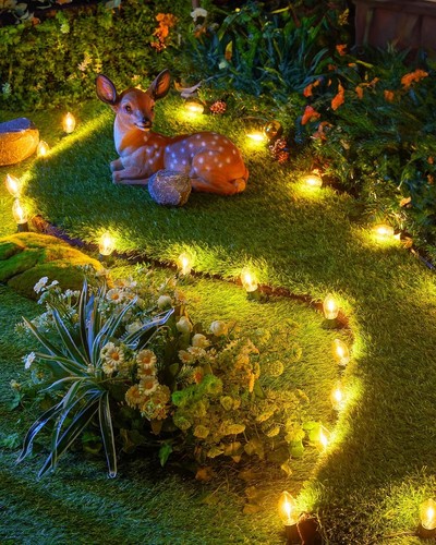 Vintage C9 Christmas Lights Outdoor, 50 Feet 50 LED 50FT, Warm White - Picture 6 of 7