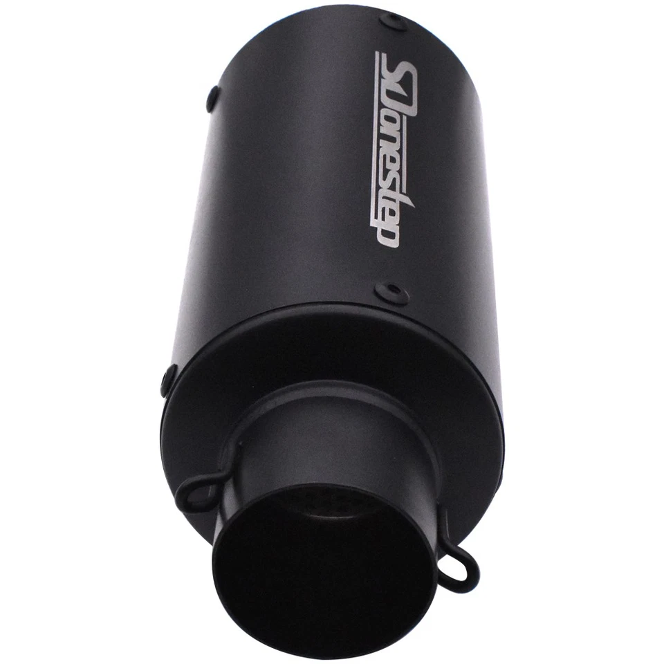 Slip-on 51mm 2" Universal Moto Silenciador Escape Tubo Puntas Traseras Negro Foto 4 de 4