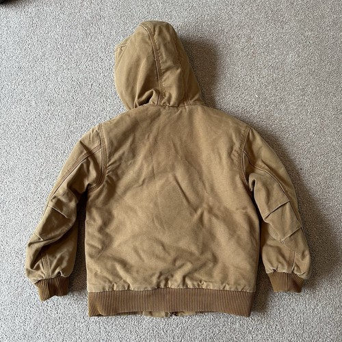 Carhartt Active Insulated Canvas Hooded Jacket Medium 10/12 - Picture 3 of 4