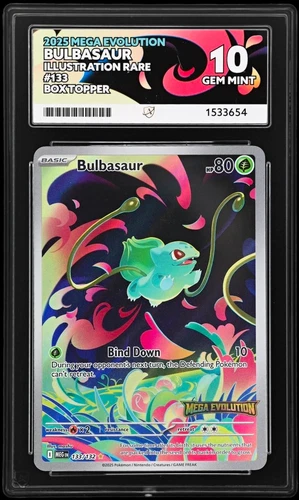 ACE 10 Bulbasaur 133/132 Me01 Mega Evolution Stamped Box Topper 2025