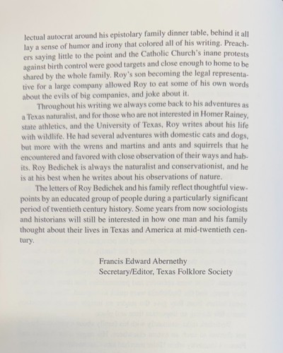 The Roy Bedichek Family Letters by Jane Gracy Bedichek 1998 Hardcover - Picture 14 of 19