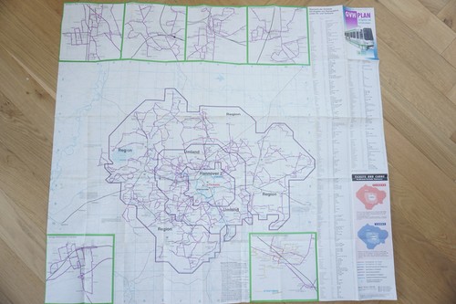 1997 GVH Verkehrslinien Germany Deutsche Railway Bus Tram Route Map - Picture 4 of 5