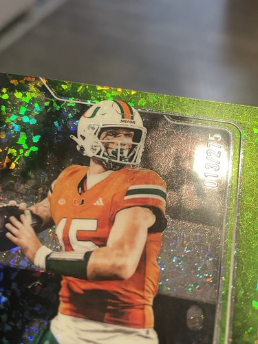 2025 Bowman University Chrome - Carson Beck #138 Lime Green Mini-Diamond /275 - Bild 5 von 9