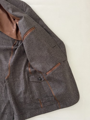 Peter Millar Collection Wool Cashmere Checkered Blazer Mens 48R Brown - Picture 5 of 10