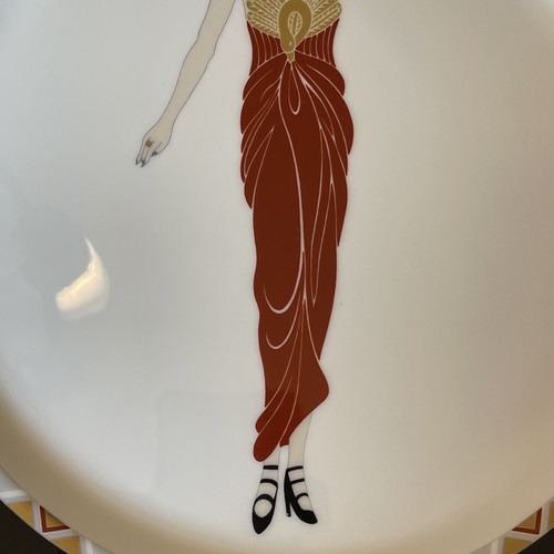 Mikasa Erte Plates Collector Plate Le Soleil Ebony A3049 / 1985 Japan Retro 80s - Picture 6 of 19