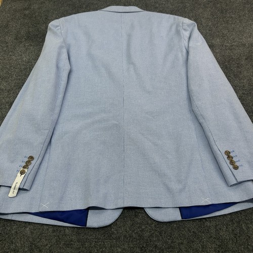 Nuevo con etiquetas Abrigo Deportivo Stafford Tejido Cesta Azul 48R Calce Clásico 100% Algodón Blazer - Imagen 23 de 23