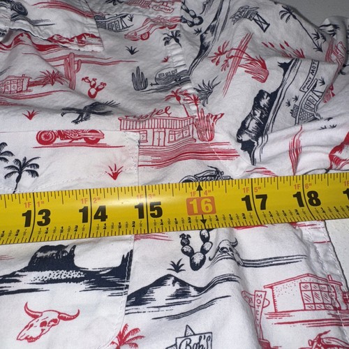 Children’s Place Red White Blue Button Up Short Sleeve Shirt Boy Size 14 XL - Picture 7 of 8