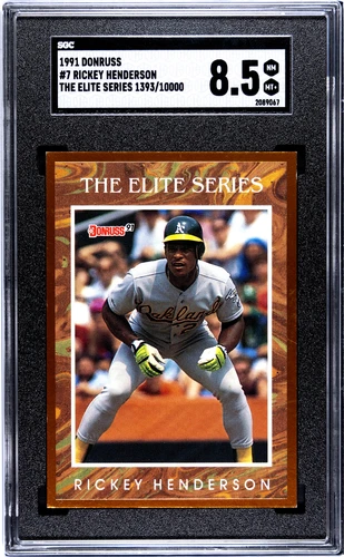 1991 Donruss Rickey Henderson #7 The Elite Series /10,000 SGC 8.5