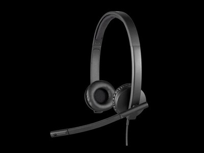 Logitech USB Sprach Headset H570e, Schwarz, Stereo-Kopfhörer