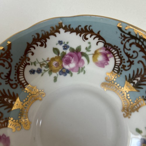 Paragon Bone China Saucer Only Gold Trim Pink Flowers Made In England Mint - Picture 3 of 6