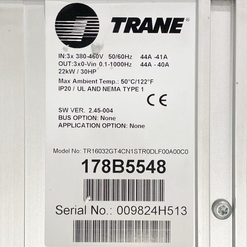 Trane TR16032GT4CN1STR0DLF00A00C0 178B5548 Drive 22.0kW 30HP - Picture 2 of 7