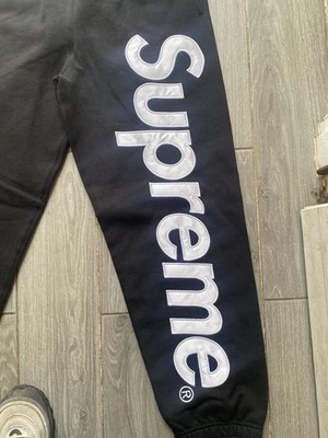 Supreme Satin Applique Sweatpant (SS26) Black Small | eBay