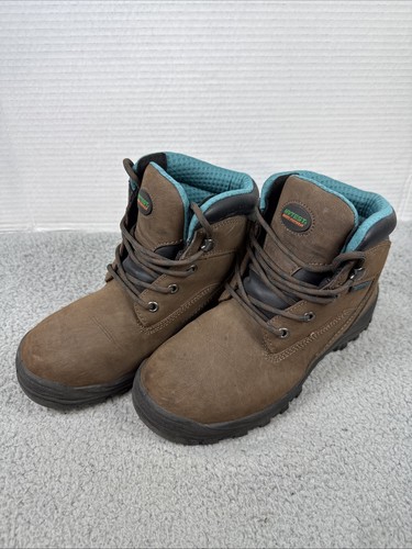 Hytest Amber Steel Toe Leather Work Boots K17751 Women US 6.5 Hiking Waterproof - Picture 2 of 24