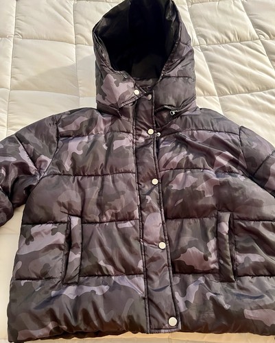 Sebby Cropped Winter Camouflage Puffer Coat Women’s Size Large - Bild 4 von 14