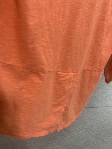 Lucky Brand Top Womens Small Orange Pullover Button Long Sleeve Tee Casual - Picture 6 of 9