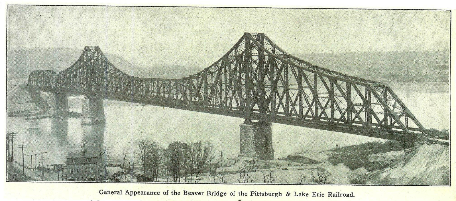 P&LE Bridge, Beaver, PA, PA, PA, Circa 1911' Cantilever design, N gauge L.E. NICE sale 0d6328 P&LE Bridge, Beaver, PA, PA, PA, Circa 1911' Cantilever design, N gauge L.E. NICE sale 0d6328