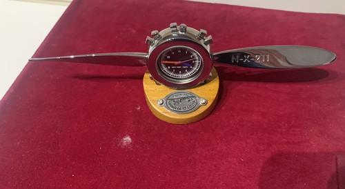 Orologio scrivania ad elica,elicotterero SPIRIT OF ST LOUIS vintage, funzionante - Imagen 3 de 7