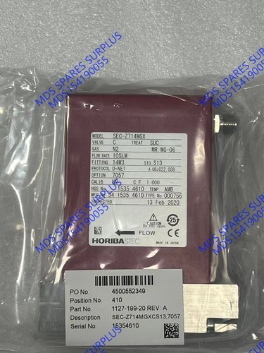 HORIBA SEC-Z714MGX Stec Mass Flow Controller    MG-06/10SLM FedEx - Picture 7 of 16