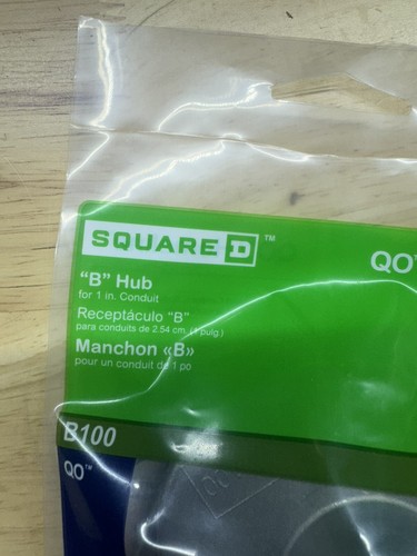 Square D B100 QO/HOM B HUB 1 In. Conduit Electrical Panel Hub New - Picture 5 of 10