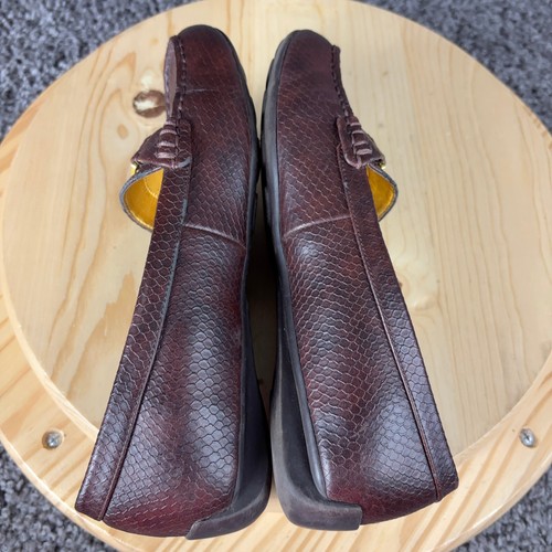Lauren Ralph Lauren Careigh Loafer Damen 8,5 Schweinsleder gefüttert Schlangenmuster Schuh - Bild 6 von 9