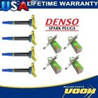 4x Ignition Coil OEM + 4x DENSO Spark Plug For Toyota Prius Lexus CT200h 1.8L
