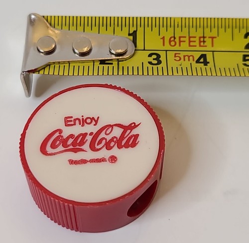 VTG "Enjoy Coca-Cola" Red & White Pencil Sharpener Collectible Advertising Soda - Picture 7 of 7