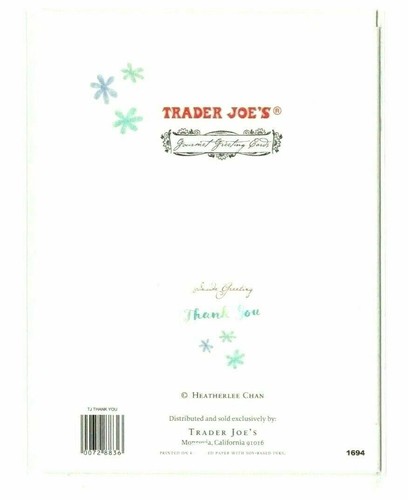 You Are The Best Thank You Wishes Greet Blessings Greeting Card Trader Joe's - Picture 4 of 4