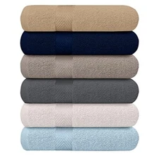 Set of 6 Extra Large Cotton Bath Towels For Bathroom Absorbent Shower Towel Bulk