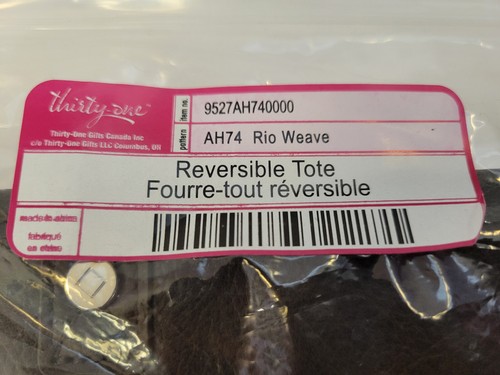 Neu in Verpackung - Thirty- One Wendetasche - AH74 Rio Weave - Beuteltasche Tasche nicht mehr produziert schwarz - Bild 3 von 5