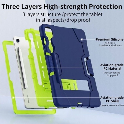Kids Shockproof Rugged Stand Case Cover For Samsung Galxy Tab S9 Plus 11" 12.4" - Picture 88 of 157