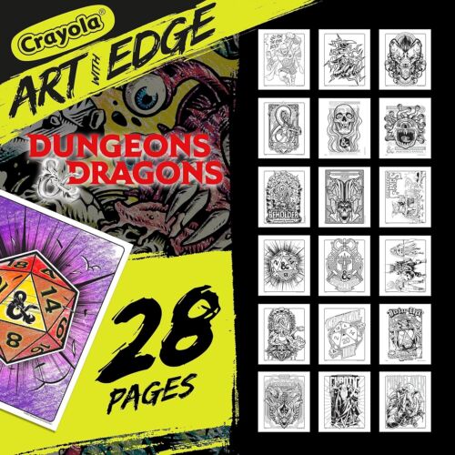 Dungeons & Dragons da colorare per adulti 28 pagine foglia sciolta più poster di Crayola - Foto 4 di 14