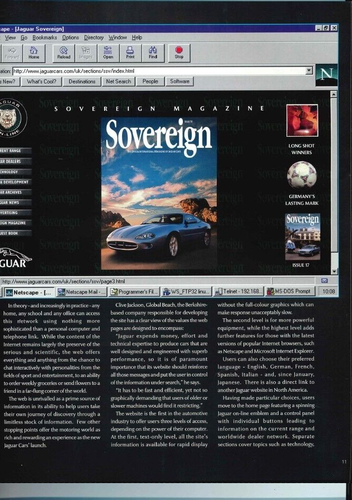 JAGUAR SOVEREIGN orig 1997 International Magazine Brochure - Edition 19 - Picture 5 of 16