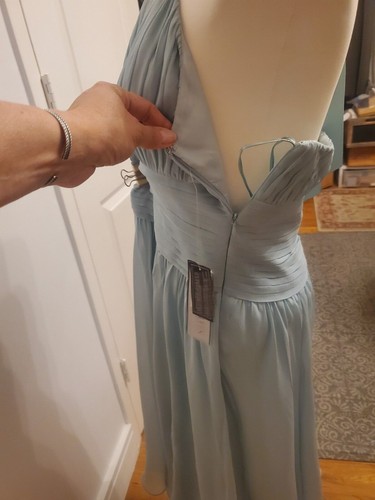 Anne Klein Silk Halter Cocktail Dress: Size 10 seafoamblue $188 Retail Value - Picture 10 of 10