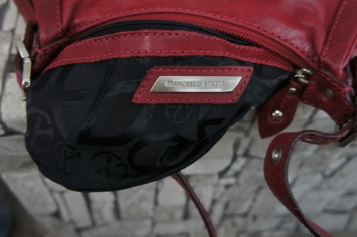 FRANCESCO BIASIA DAMEN ECHT LEDER VINTAGE SCHULTER HAND KLEINE TASCHE ROT - Bild 12 von 12